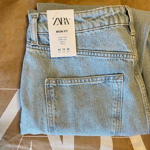 Zara Ripped Mom Fit Jeans